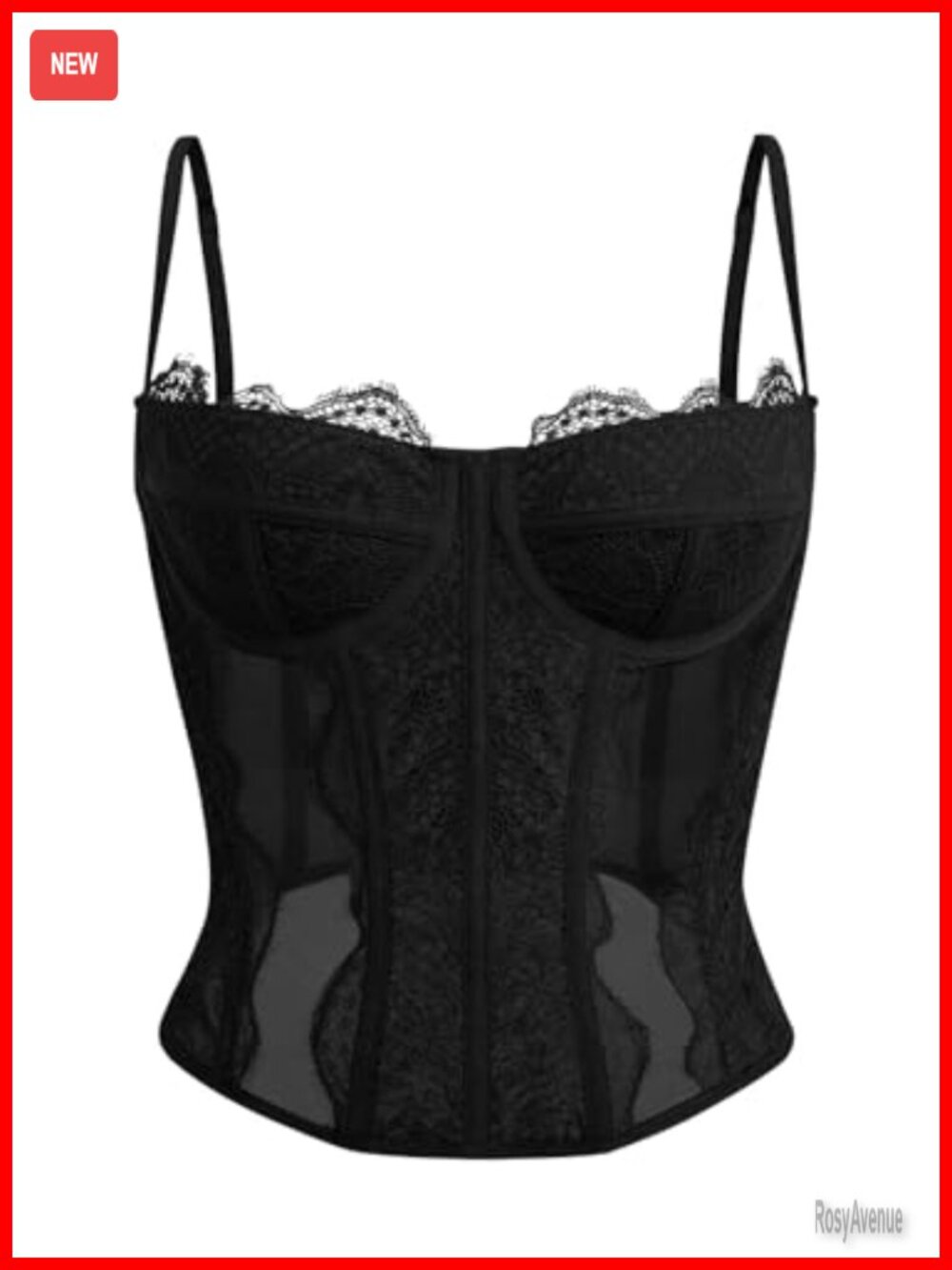 Nylon Spandex Corset Top V-Neck Lace Backless Bustier Crop Top